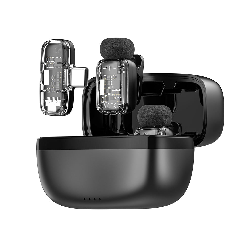 Wiwu Wi-WM008 2in1 Type-C Portlu ANC Özellikli Kablosuz Yaka Mikrofonu Wiwu Wi-WM008 2in1 Type-C Portlu ANC Özellikli Kablosuz Yaka Mikrofonu